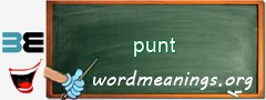 WordMeaning blackboard for punt